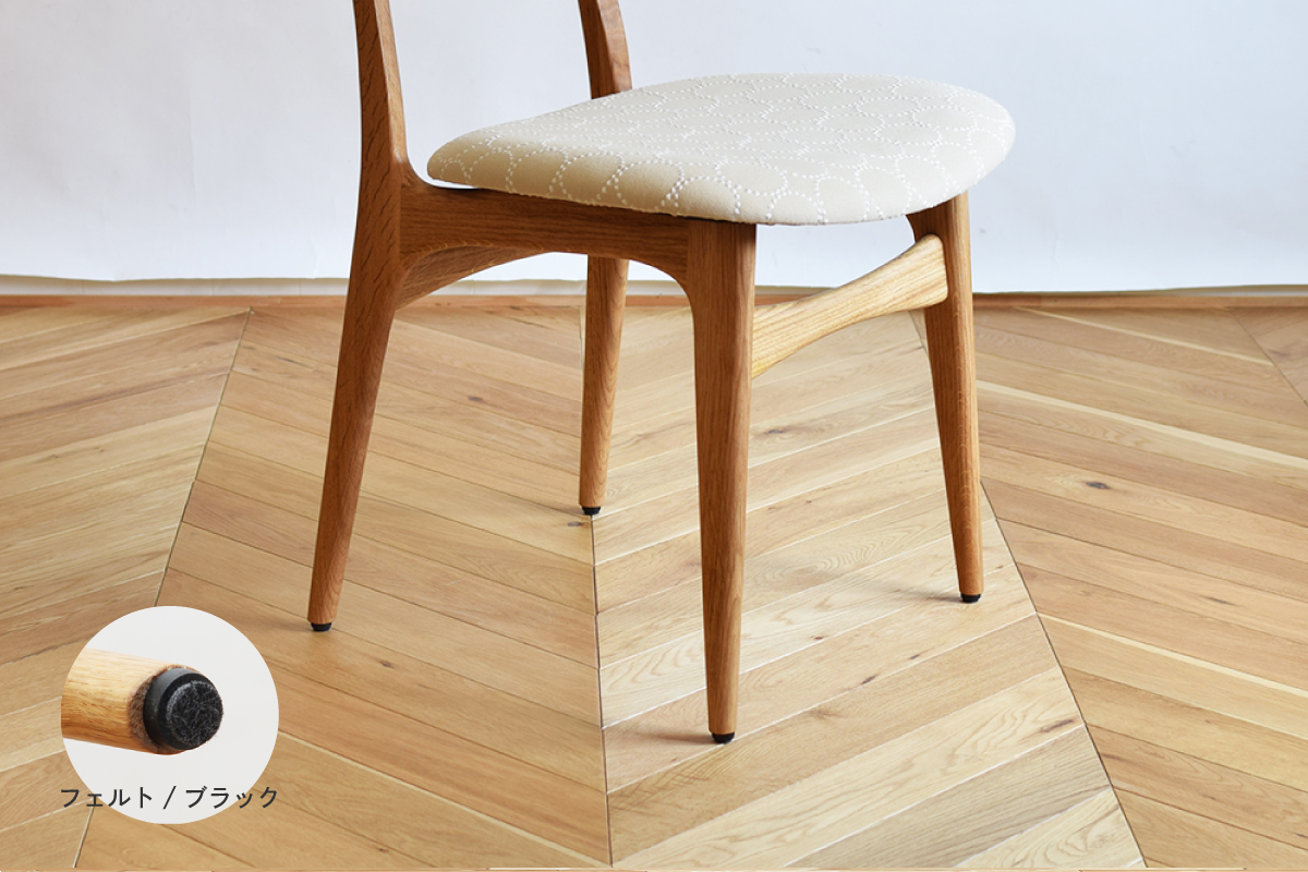 椅子の脚先に取り付けて床を保護するプラパート