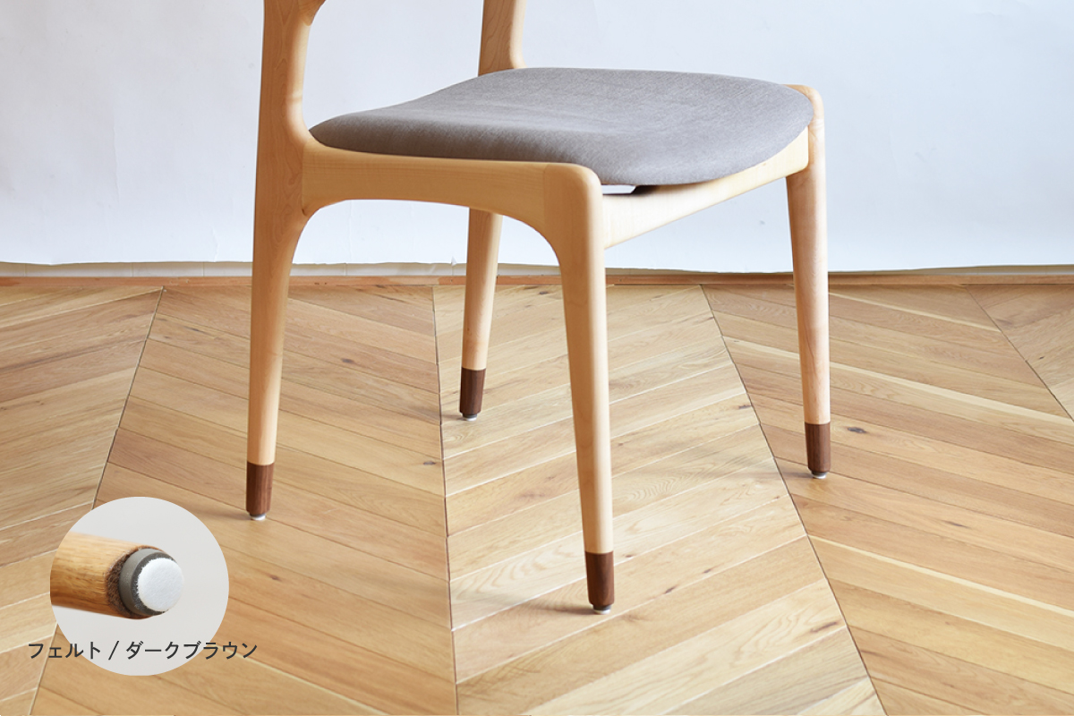 椅子の脚先に取り付けて床を保護するプラパート