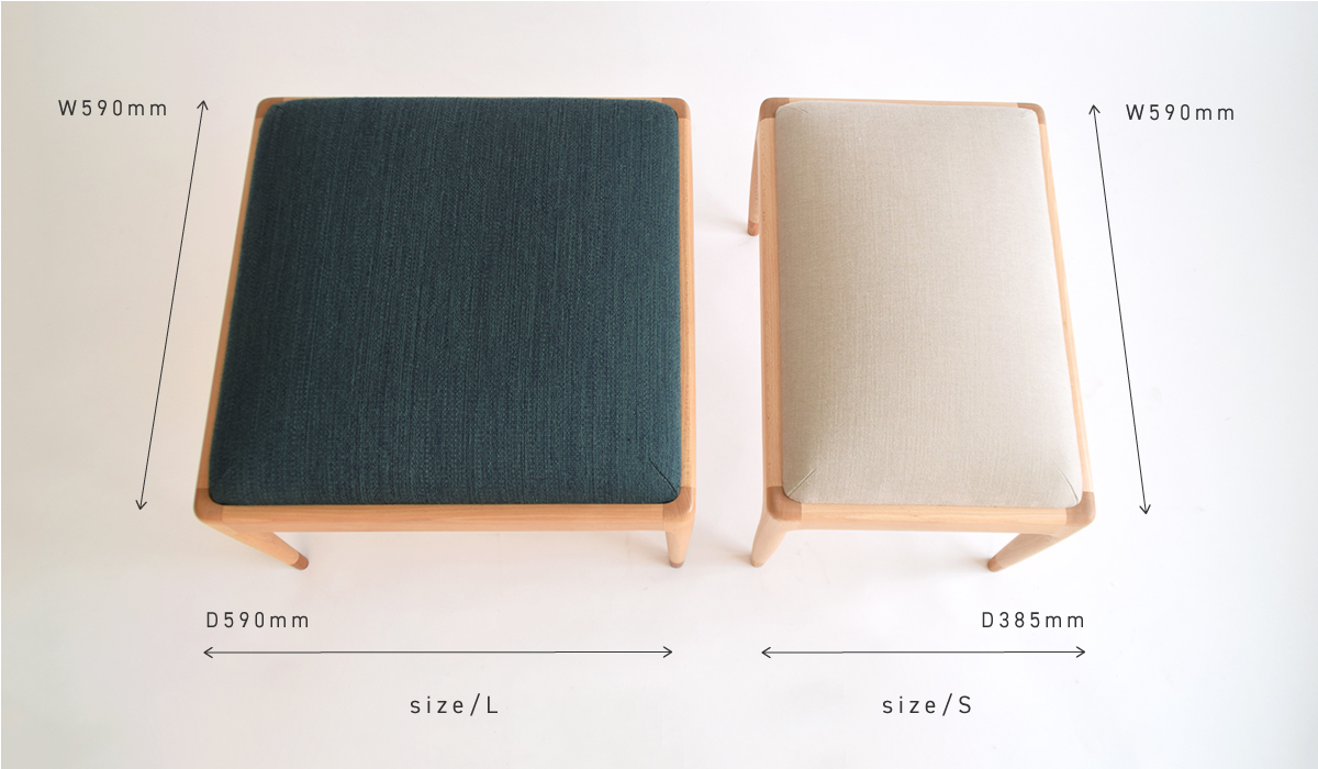 北欧デザインの巨匠フィンユールを家具を彷彿とさせる上質な無垢フレームのソファ&オットマン