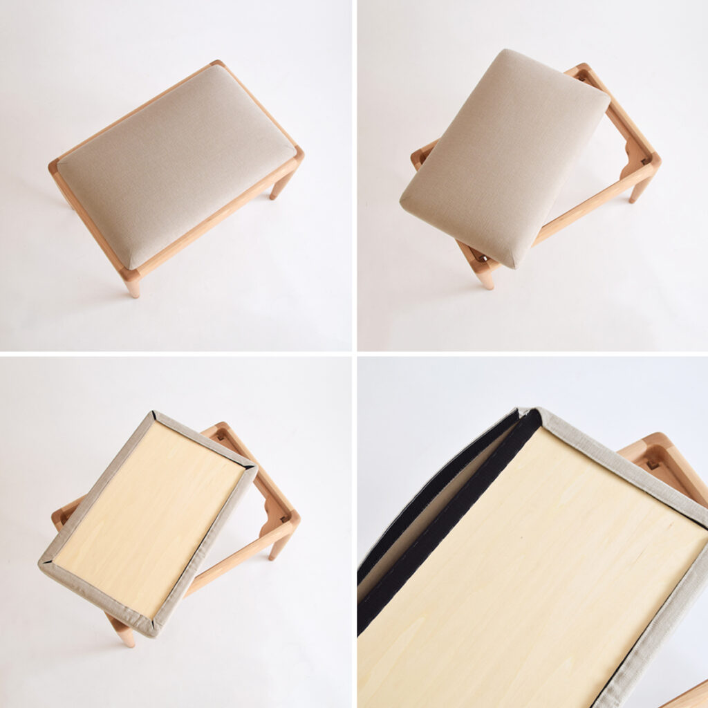 北欧デザインの巨匠フィンユールを家具を彷彿とさせる上質な無垢フレームのソファ&オットマン