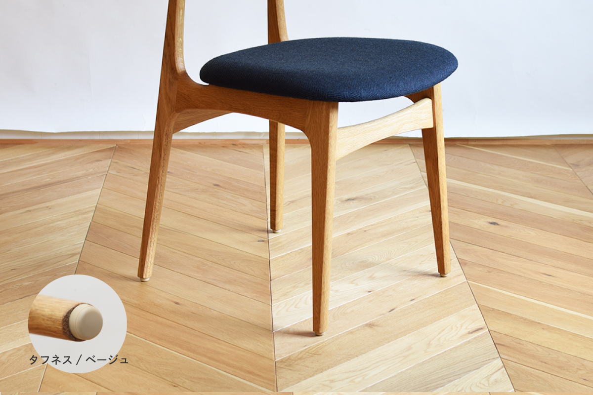 椅子の脚先に取り付けて床を保護するプラパート