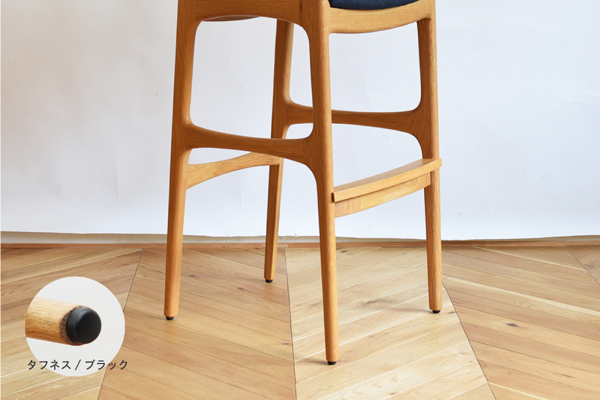 椅子の脚先に取り付けて床を保護するプラパート